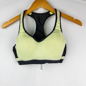 Victoria's Secret VS Sport Padded Racerback Sports Bra Neon Green/Yellow Black